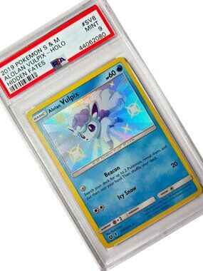 Pokemon TCG - GRADED - Alolan Vulpix Holo Hidden Fates - SV8/SV94 - PSA 9 - MINT